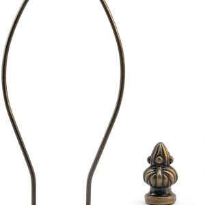 QVQCWD Antique Brass Lamp Harp Kit 10 Inch-0