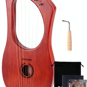 Lyre Harp BGMUSER Mahogany 7 String Instrument-0