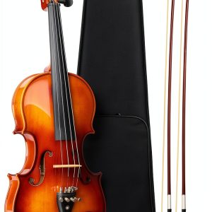 Left-Handed Full Size Violin by DA – Spruce Top Maple Back Varnish-0