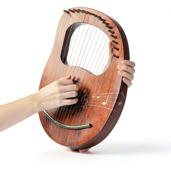 Donner 16-String Mahogany Lyre Harp DLH-003 Musical Instrument-5