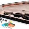 Vangoa Electric Violin 4/4 Student Model Black Solid Maple Body-6