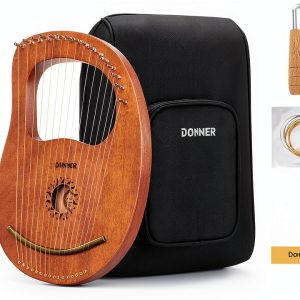 Donner 16-String Mahogany Lyre Harp DLH-003 Musical Instrument-0