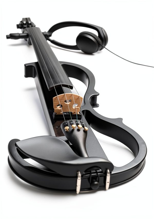 Vangoa Electric Violin 4/4 Student Model Black Solid Maple Body-1