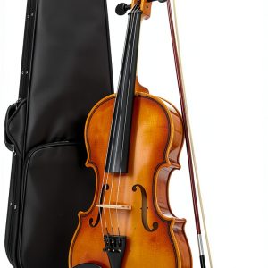 Violin 1/8 Acoustic Violin Glossy Natural Maple with Steel Strings-0