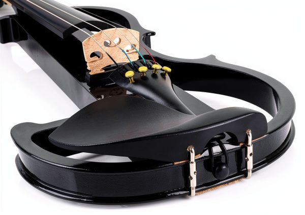 Vangoa Electric Violin 4/4 Student Model Black Solid Maple Body-7